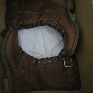 Timberland Brown Leather Women's Boots,Used